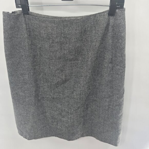 Vintage Geoffrey Beene Sport Wool Blend Lined Floral Embroidery Skirt Size 12 - Picture 2 of 6